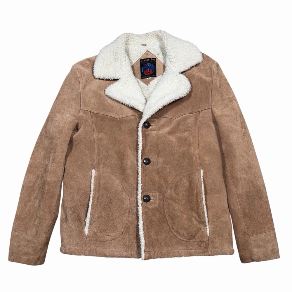 Vintage Suede Sherpa Jacket Size 44 | Grande Bay | Faux Shearling Western Ranch